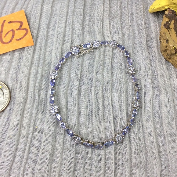 Rare Editions Jewelry - Sterling Vintage Bracelet w/ Tanzanite - STUNNING